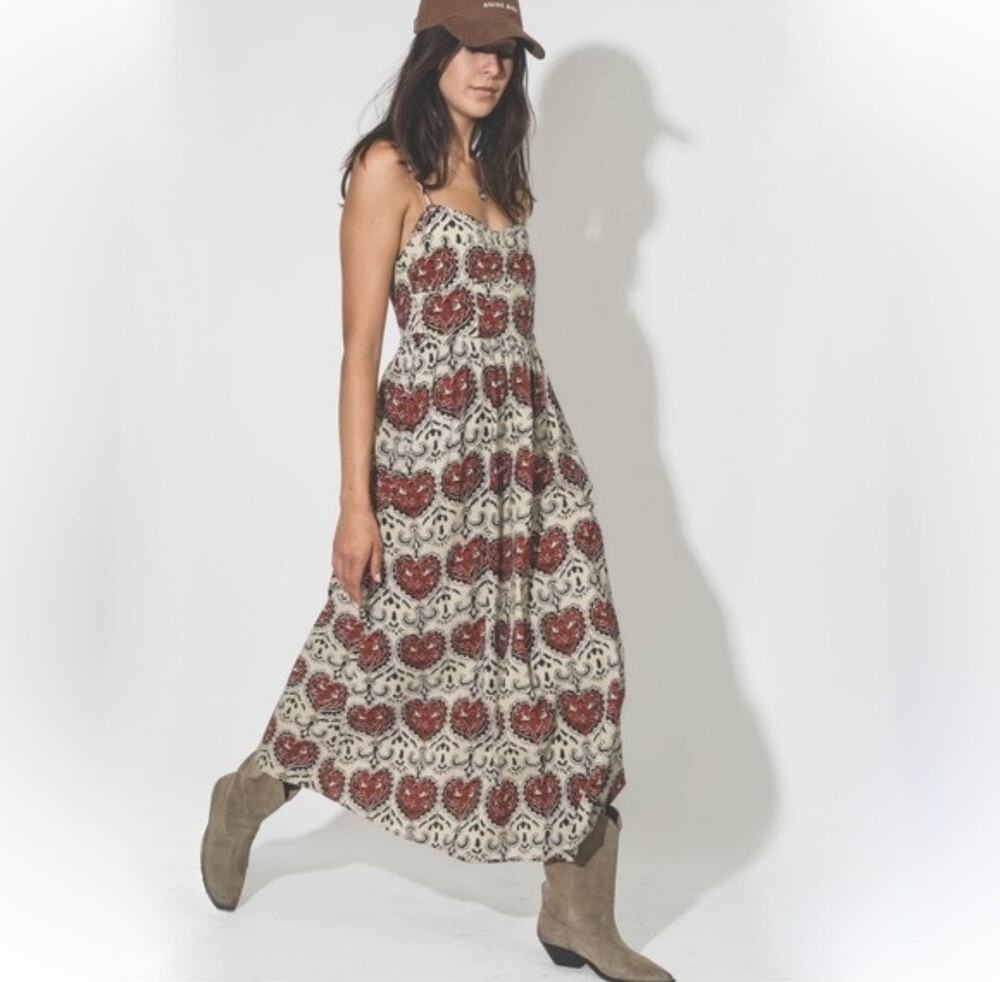 NWT Alix of Bohemia Autumn Bleeding Heart Dress Size Large